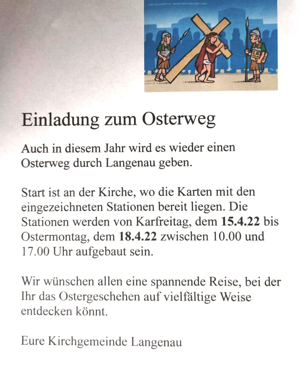 Einladung zum Osterweg